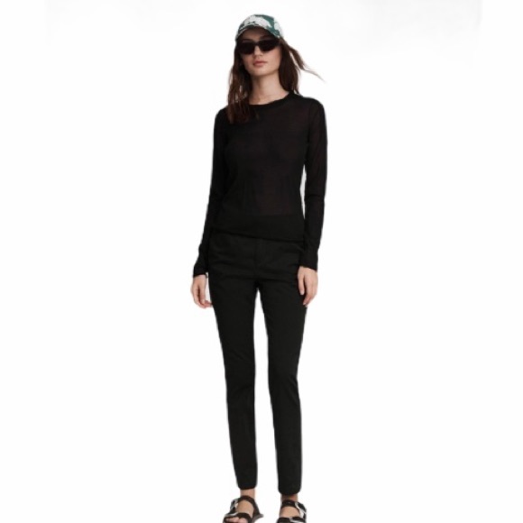 RAG & BONE Long Sleeve Wool Silk Tee Sheer - Picture 8 of 8